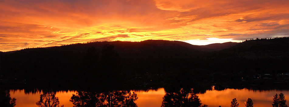 Sunset over Curlew Lake, WA