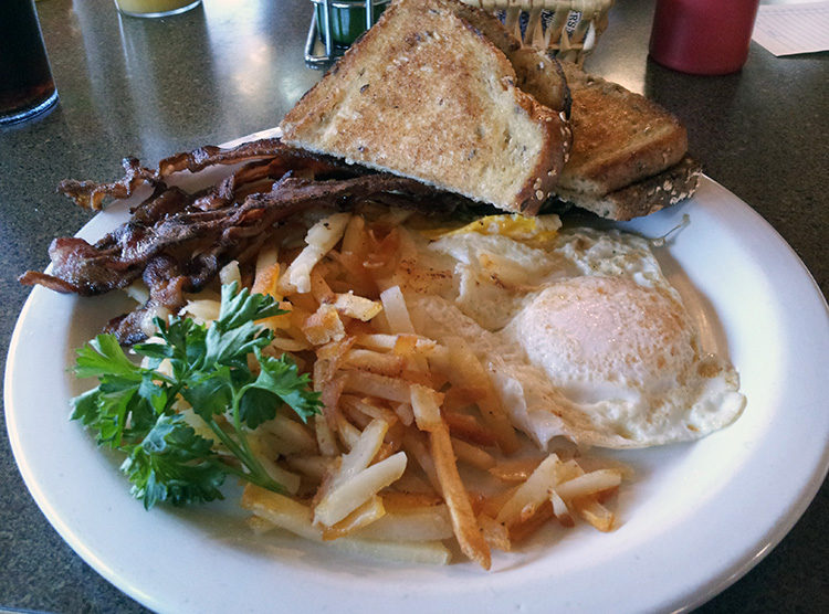 Pine Grove Junction\'s eggs, bacon, and hash browns.