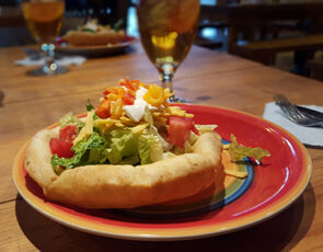 They use their own ranch-raised beef for the taco salads.