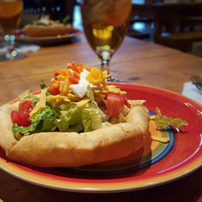 They use their own ranch-raised beef for the taco salads.ated on Republic's main street and is situated in the historic fire hall. Photo: Chad Coleman Photography.