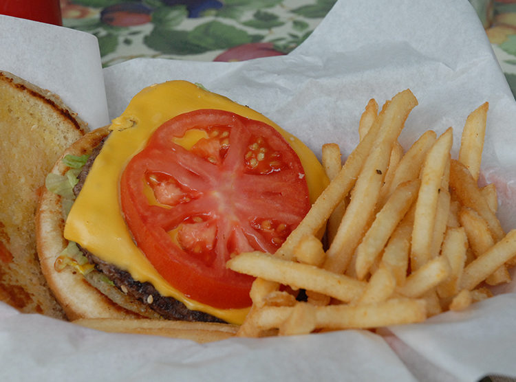 Fisherman\'s Cove Resort - burger and fries.
